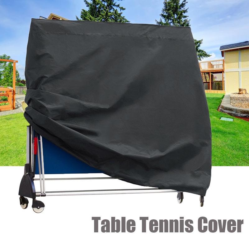Waterproof Outdoor Table Tennis Cover - 165X70X185Cm - Black / Silver-1943465053894348801