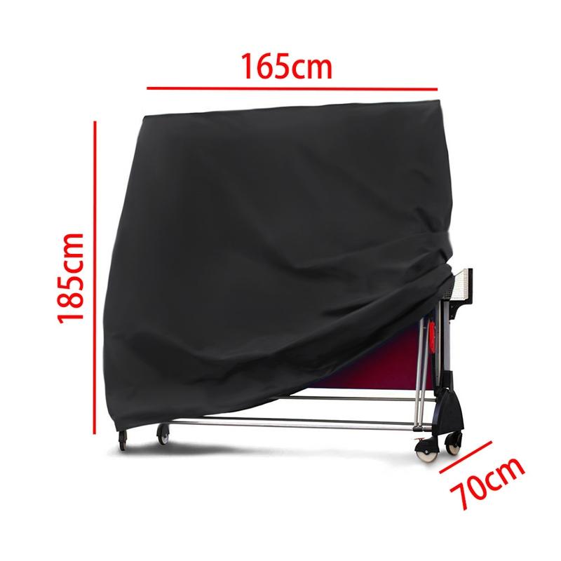 Waterproof Outdoor Table Tennis Cover - 165X70X185Cm - Black / Silver-1943465053894348802