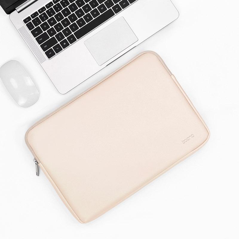 15 / 15.6 Inch Apricot Pu Leather Laptop Bag-1915197046625800192