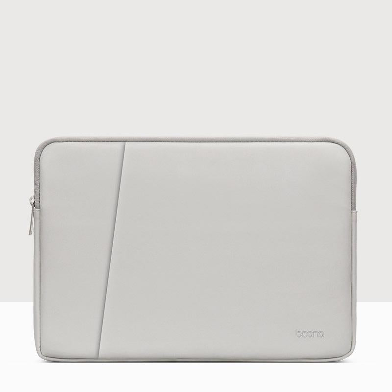 11 / 12 Inch Double-Layer Leather Laptop Bag - Gray-1915197073339322368