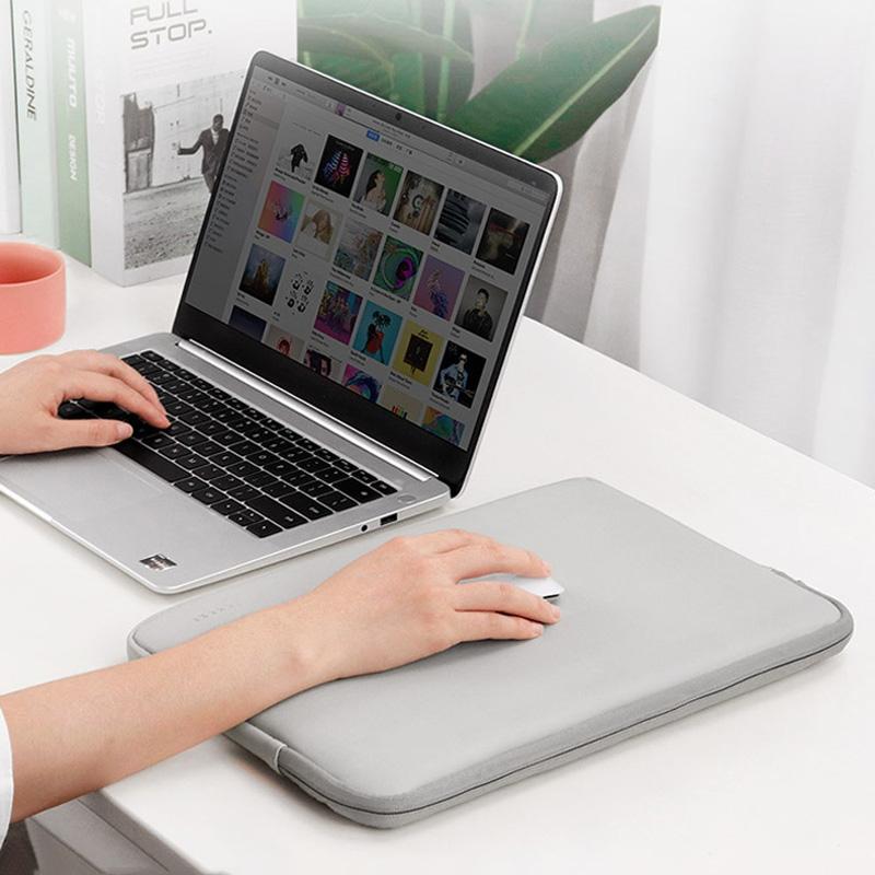 15 / 15.6 Inch Double-Layer Leather Laptop Bag In Apricot-1915197232857092100