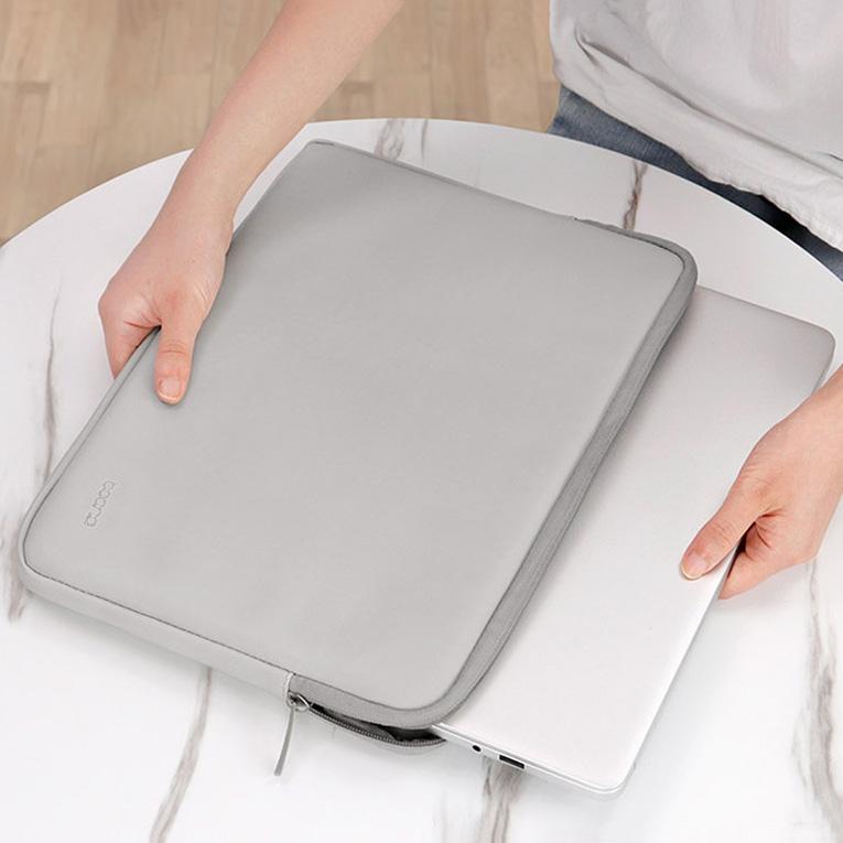 15 / 15.6 Inch Double-Layer Leather Laptop Bag In Apricot-1915197232857092101