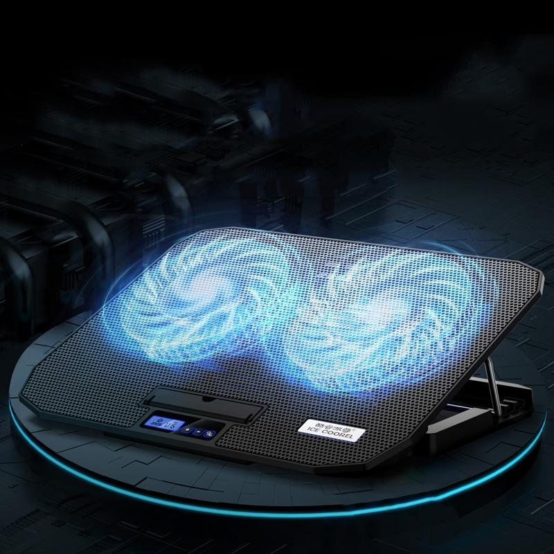 Adjustable Dual Fan Laptop Cooling Stand - Ivory-1915197835092037638