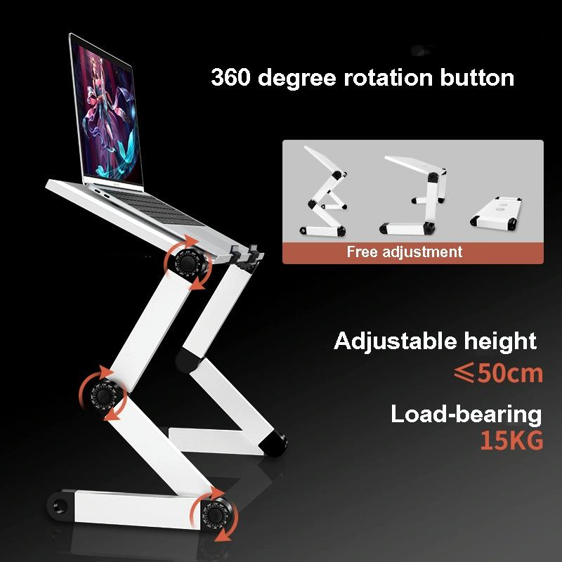 Portable Folding Laptop Desk With Height Adjustment And Storage-1915198133806174213