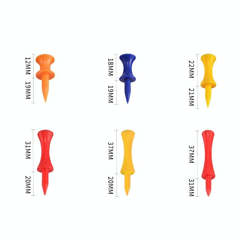 60-Piece Golf Plastic Ball Tee Set With Ribbon Needle - 57Mm Size-1915197630833627138