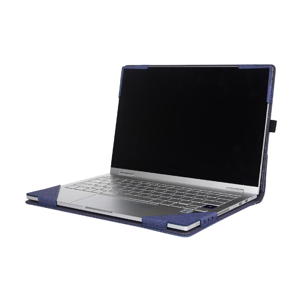 15.6 Inch Multifunctional Laptop Case With Stand - Blue Pu Leather-1915197784328376321