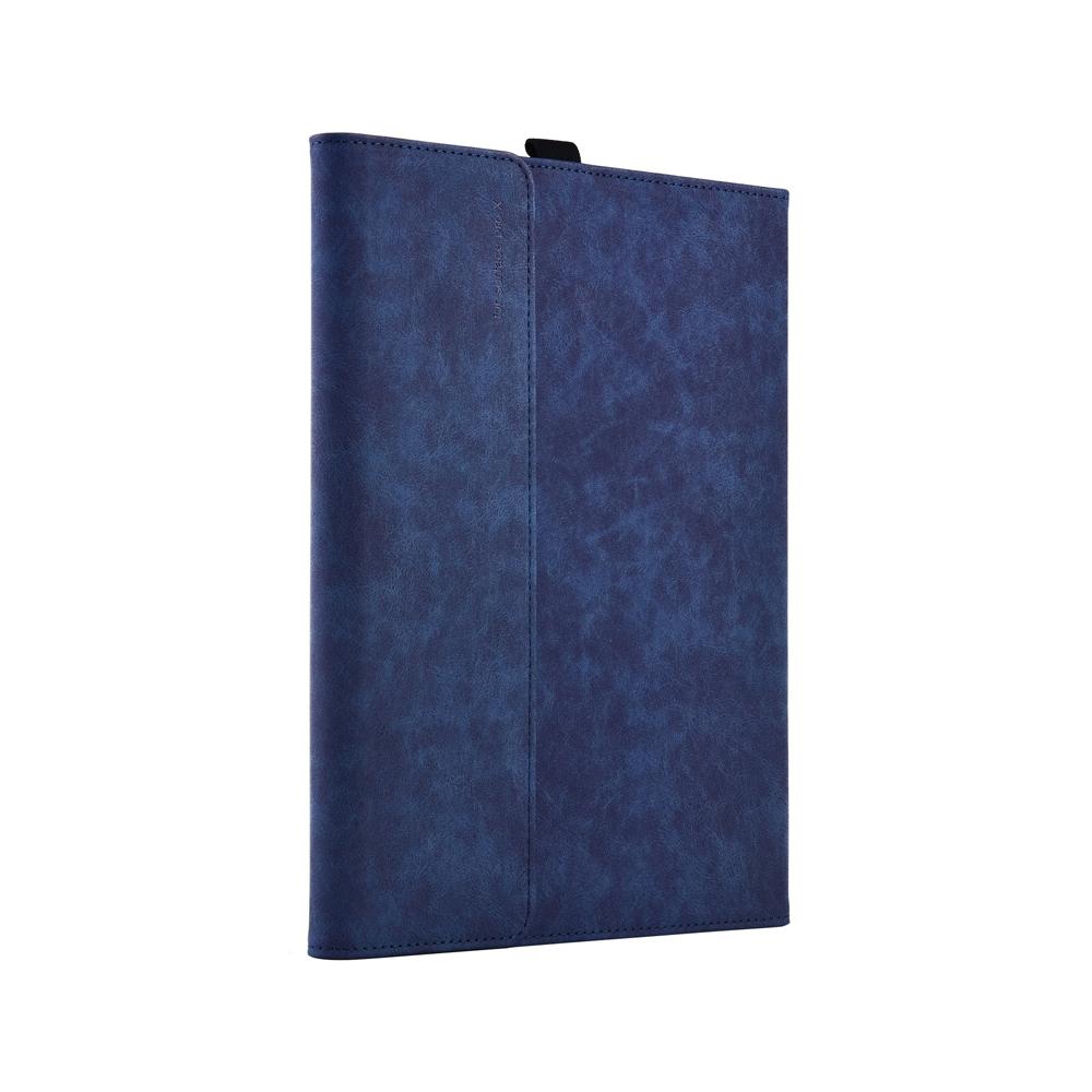 Leather Tablet Case & Power Bag For Microsoft Surface Pro X - 13 Inch Dark Blue-1915197184735842306
