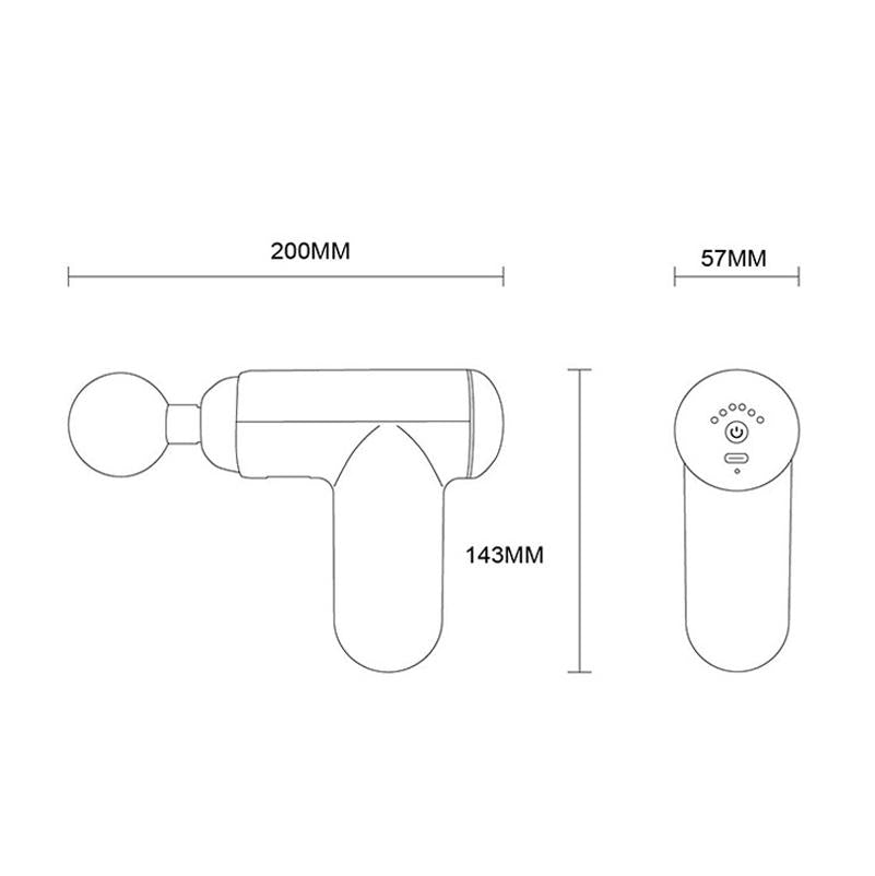 Black Mini Vibrating Fascia Massage Gun-1915198303910367234