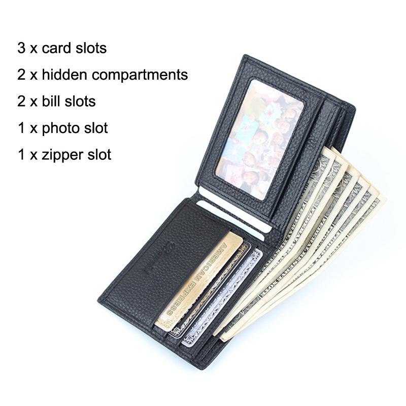 Rfid Men Short Wallet With Card Slots-1915197961730658307