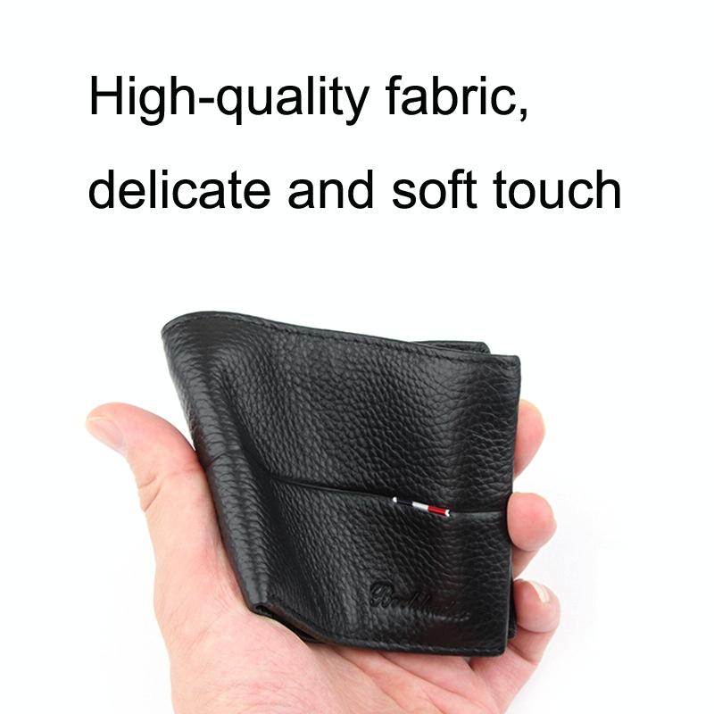 Rfid Men Short Wallet With Card Slots - Black-1915197283536867332