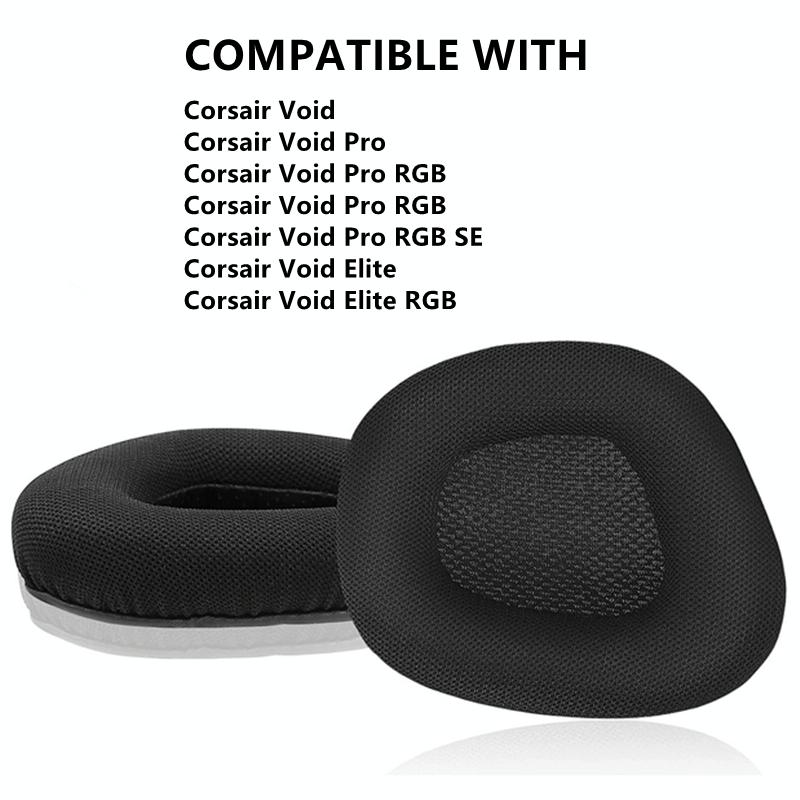 2-Pack Corsair Void Pro Elite Earpads - Yellow Grid-1915197438793224194