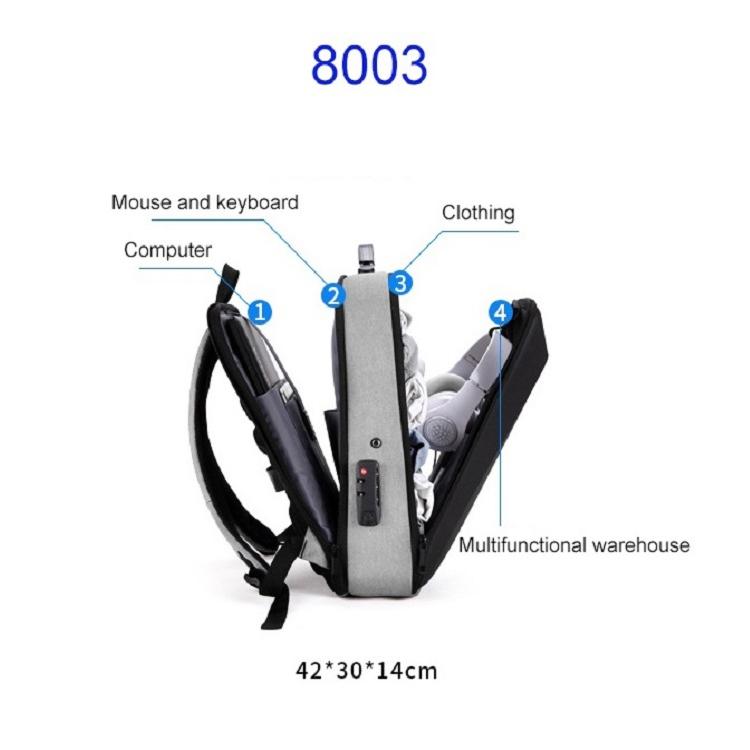 Hard Shell Backpack Alloy Frame Anti-Theft Computer Bag For Men Red-1915197267955027970