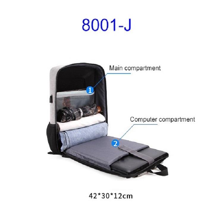 Hard Shell Backpack Alloy Frame Anti-Theft Computer Bag For Men Gray-1915198397380431874