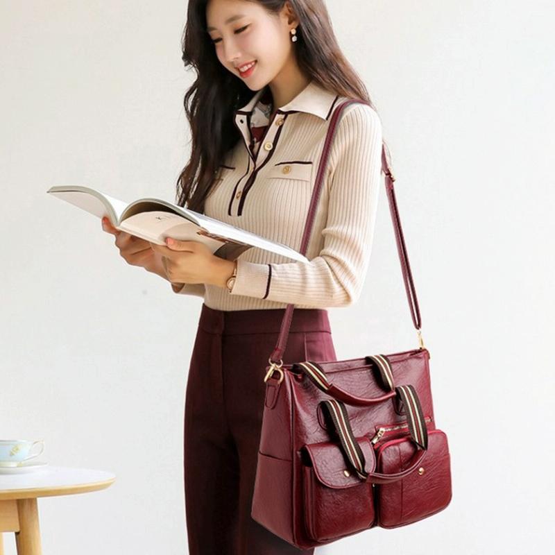 Yellow Middle-Aged Mother Bag With Multi-Pocket Capacity-1915197132369956870