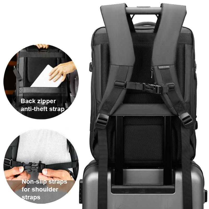 Large Capacity Oxford Cloth Backpack - 17.3 Inch Expansion Style For Men-1915198096447508484