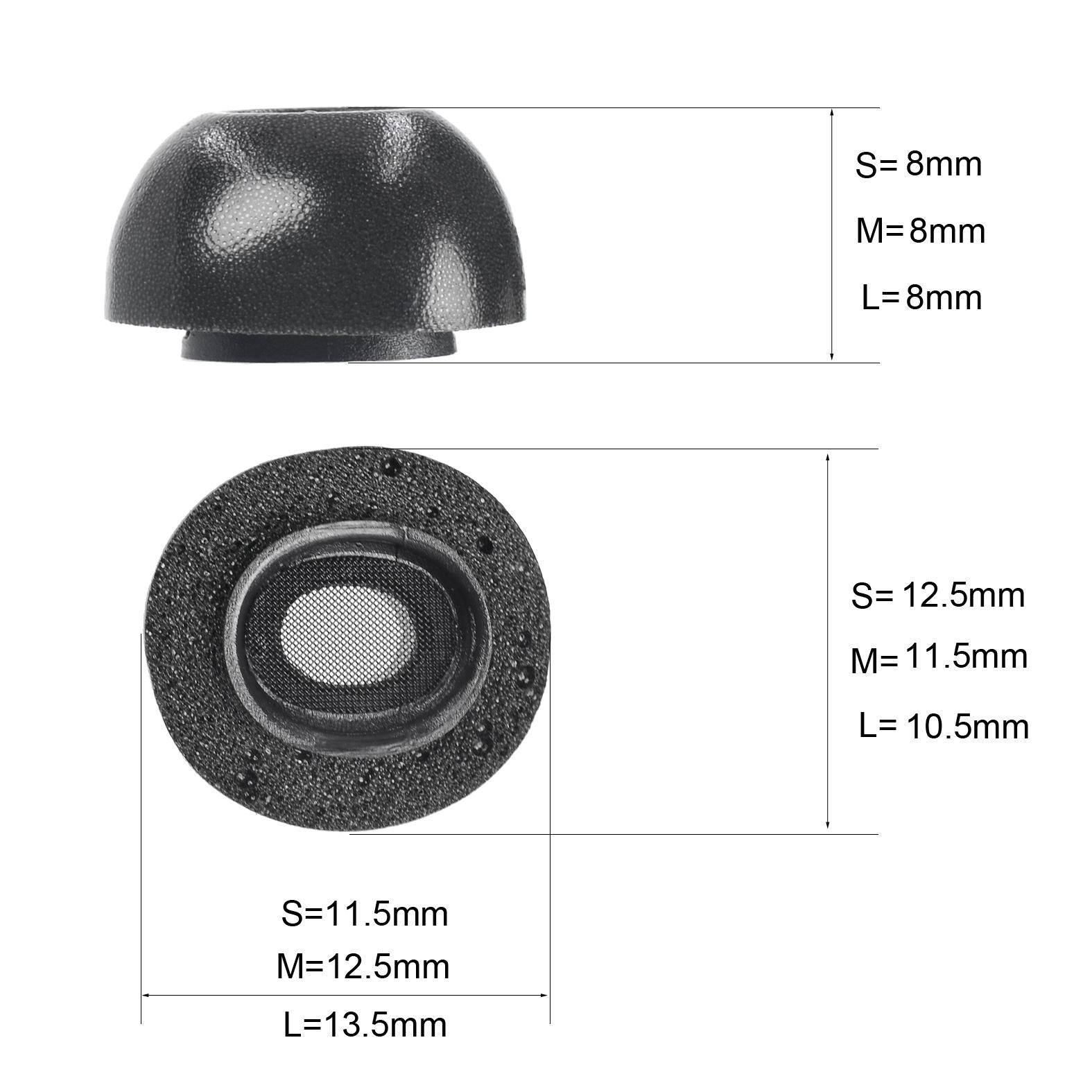 2-Pack Memory Foam Ear Tips For Tws Airpods Pro - Small Gray-1915197438650617858