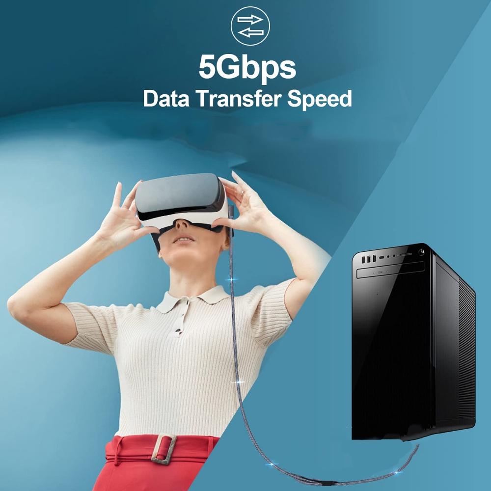 Usb3.2 Vr Link For Oculus Quest 2 - 6M Braided-1915197161755250689