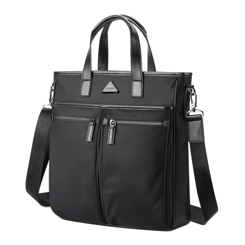 Waterproof Laptop Business Handbag - Large Capacity Black-1915196876072816647