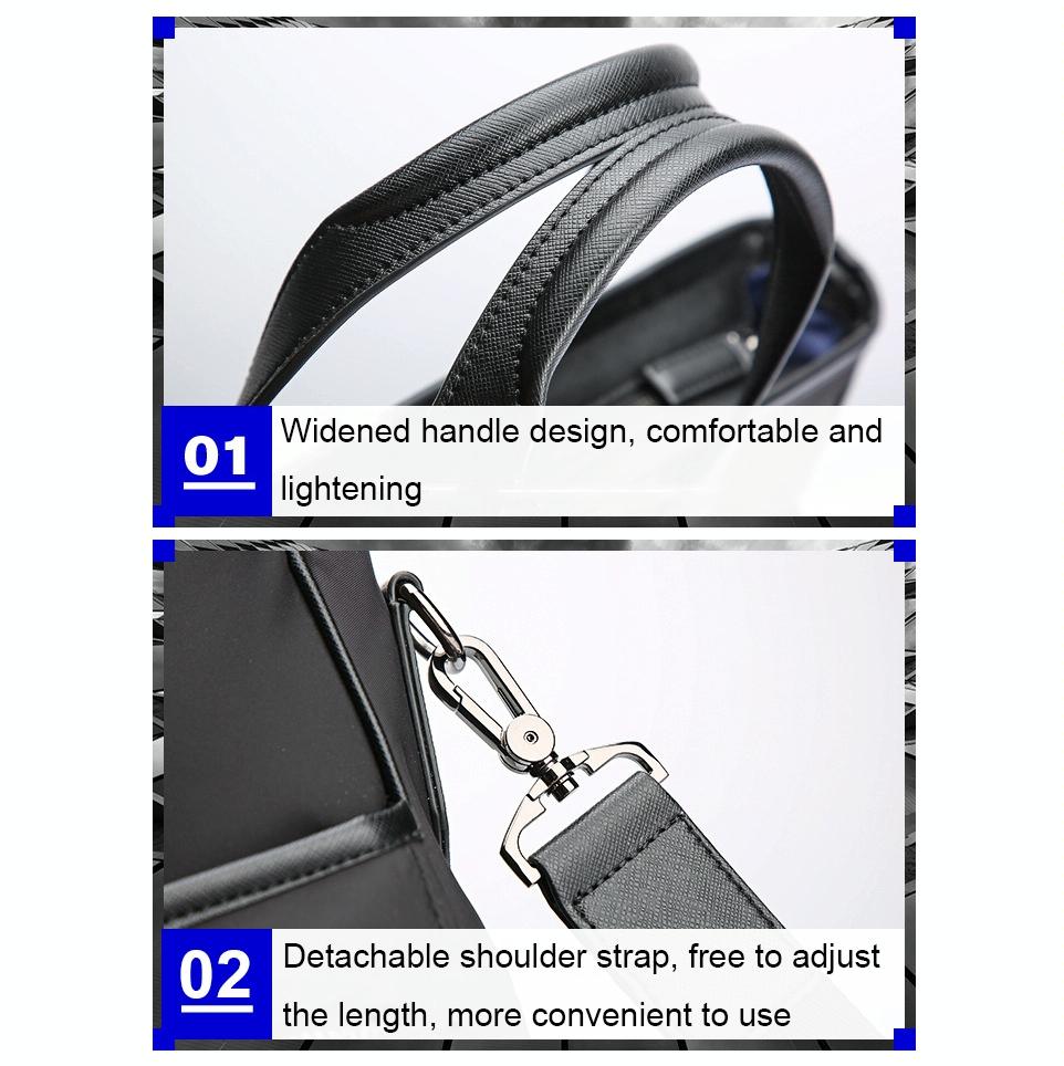 Waterproof Laptop Business Handbag - Large Capacity Black-1915196876072816645