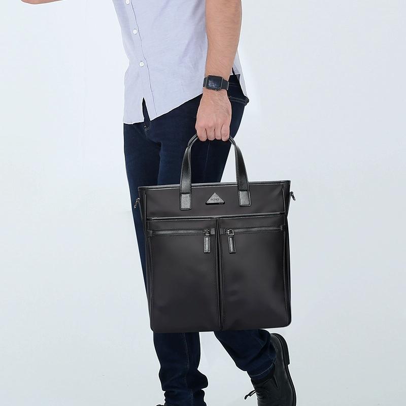 Waterproof Laptop Business Handbag - Large Capacity Black-1915196876072816646