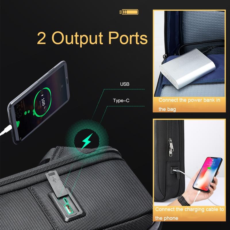 Waterproof Anti-Theft Laptop Backpack With Usb Charging - Regular Version Black-1915198358310490116