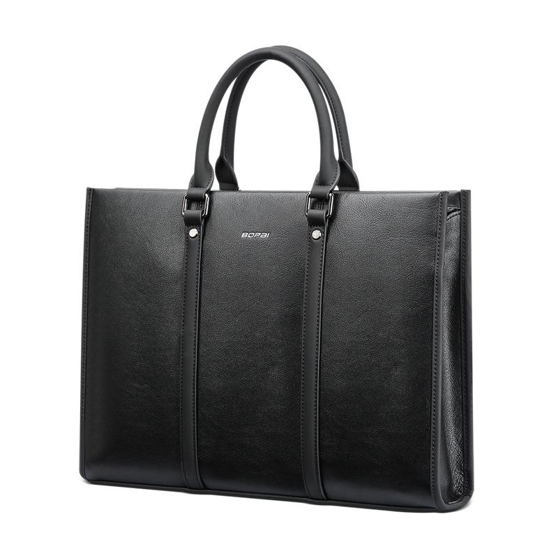 Black Waterproof Laptop Handbag - Multifunctional Business Wearable-1915196868858613760