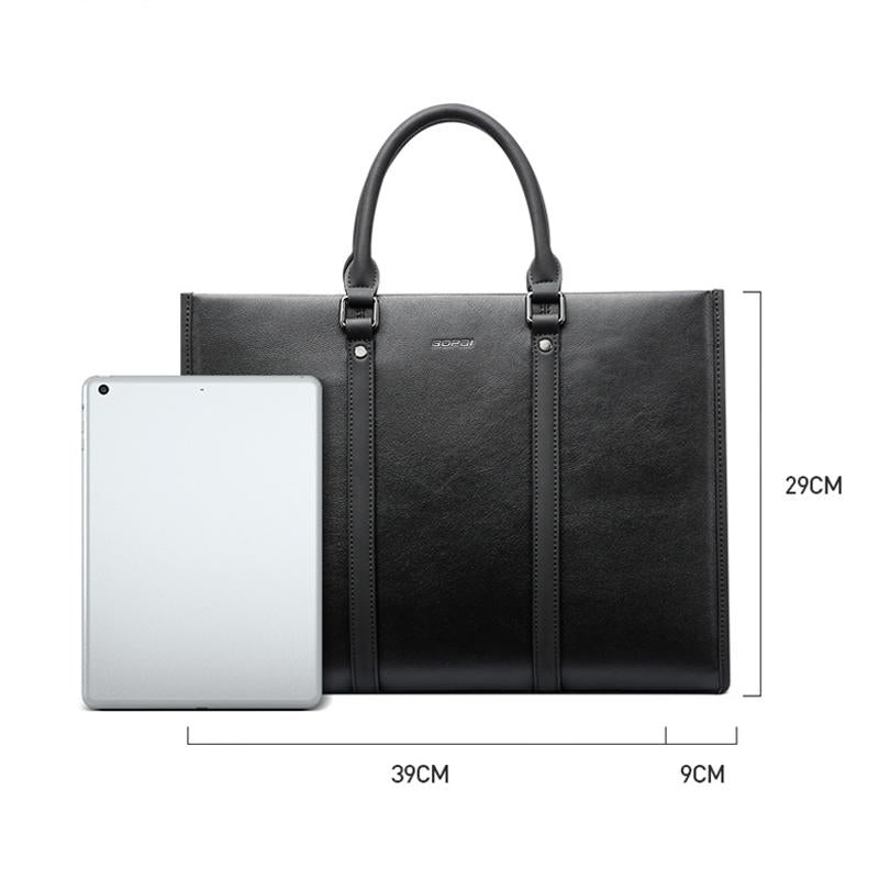 Black Waterproof Laptop Handbag - Multifunctional Business Wearable-1915196868858613762