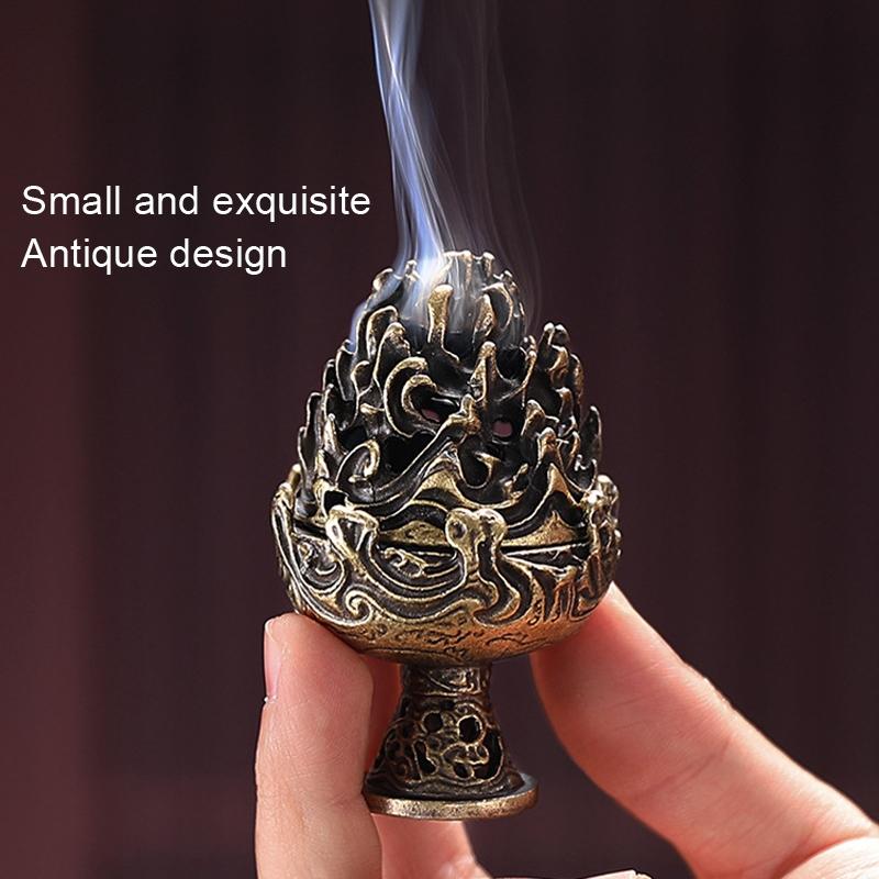 Small Vintage Copper Incense Burner - Indoor Ornament-1915197957154672643