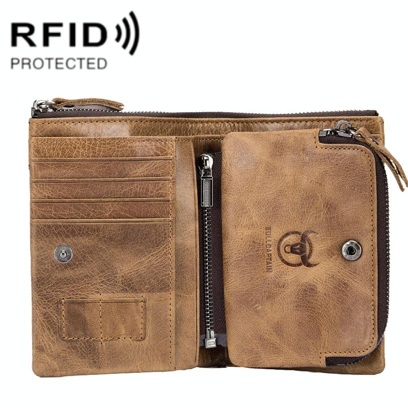 Detachable Rfid Leather Wallet - Anti-Theft-1915196930548436994