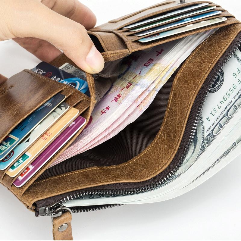 Detachable Rfid Leather Wallet - Anti-Theft-1915196930548436997