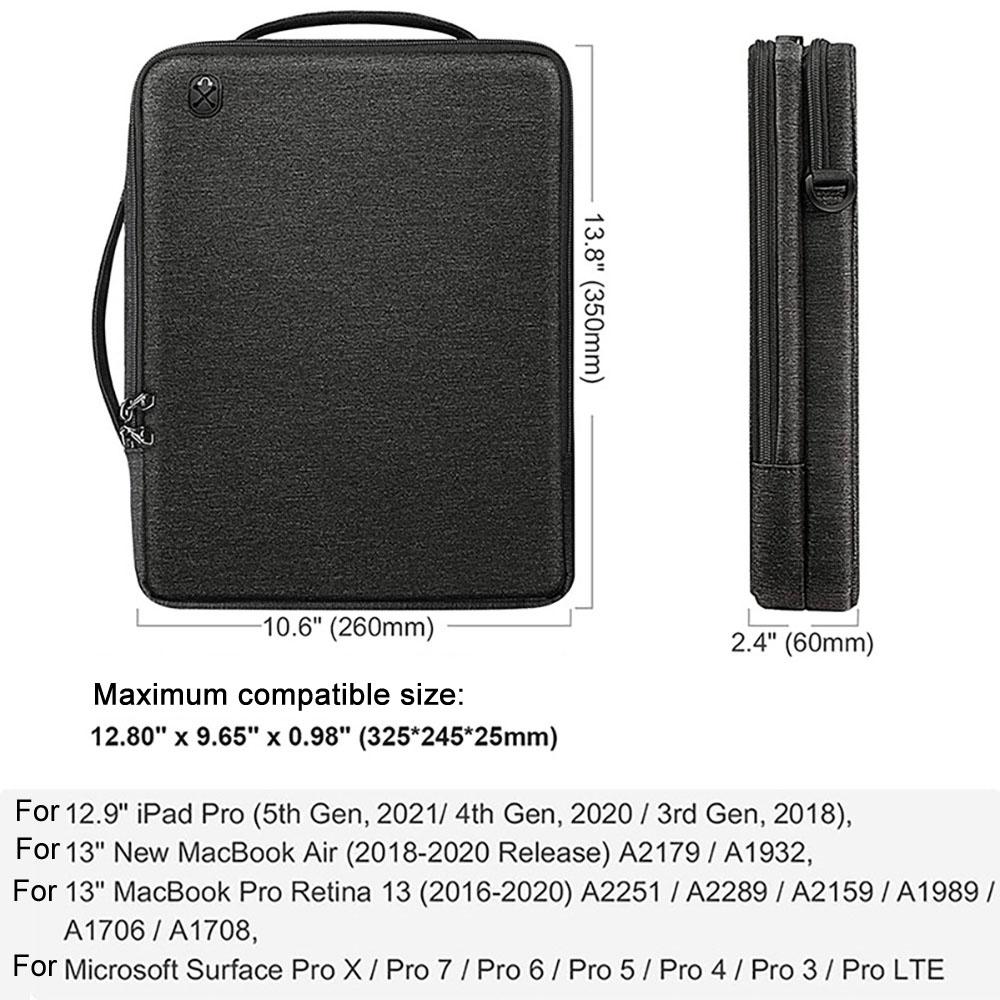 Waterproof Multifunctional Laptop Bag - 13.3-14 Inch - Black-1915196841104904194
