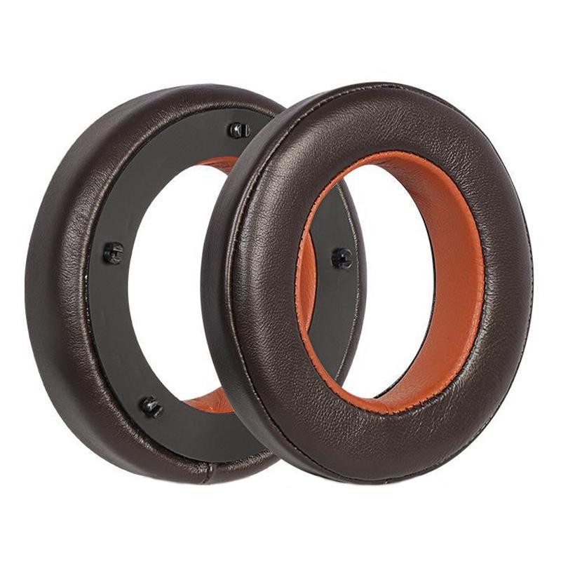 Breathable Leather Headset Cover For Focal Clear Mg Pro - Brown 2 Pack-1915197431151202310