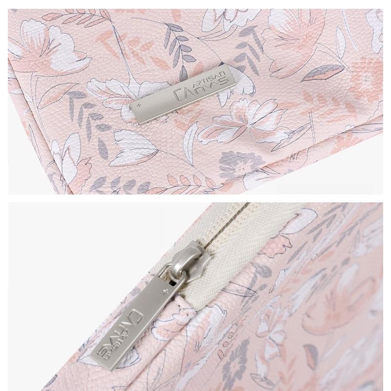 15 Inch Light Pink Laptop Sleeve With Telescoping Handle-1915196660447842308