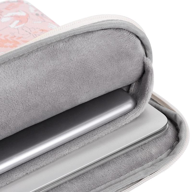 Waterproof 15 Laptop Liner Bag In Light Pink Pu Leather-1915196660741443587