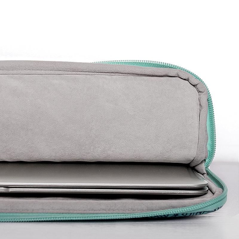 Green Wave 15 Laptop Sleeve In Pu Leather Print-1915196661177651203