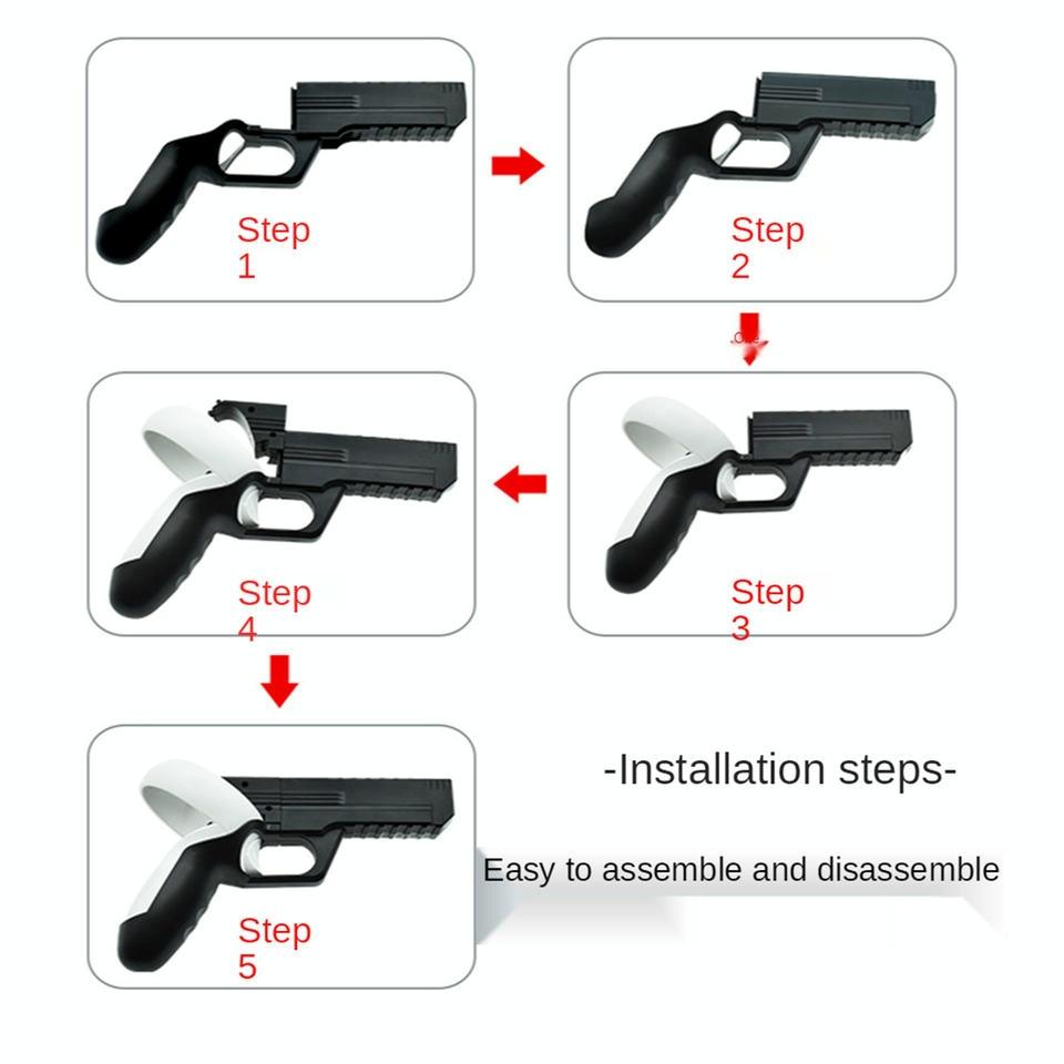 Pair Of Durable Vr Controller Handles For Meta Quest 2-1922443388146290691