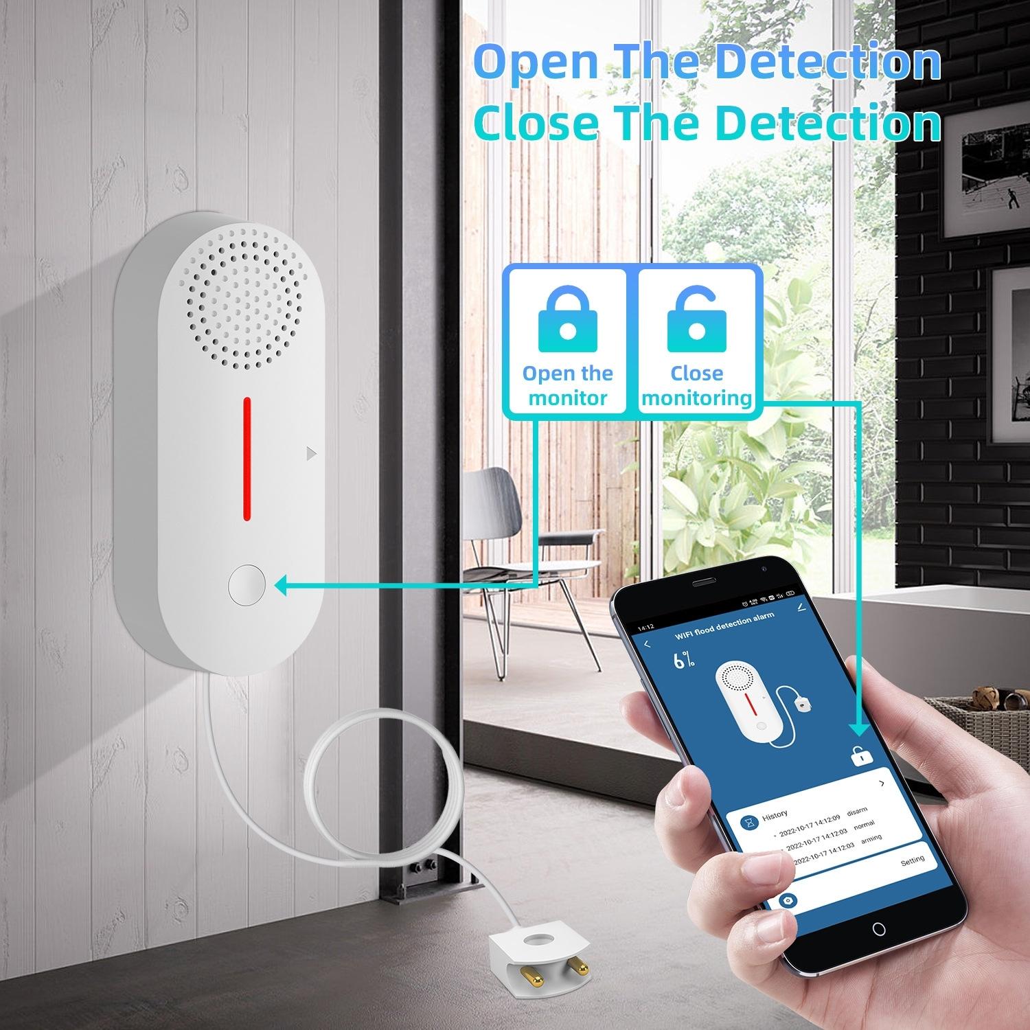 Smart Water Leak Detector With Sound And Light-1915197065919598596