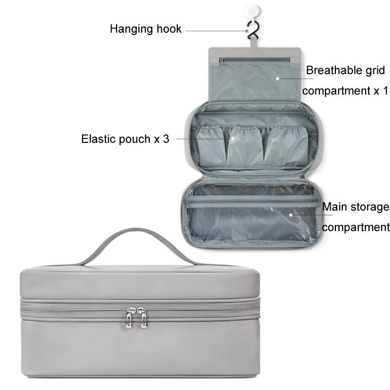 Multifunctional Leather Storage Bag For Dyson Airwrap - Grey-1915196915725766657