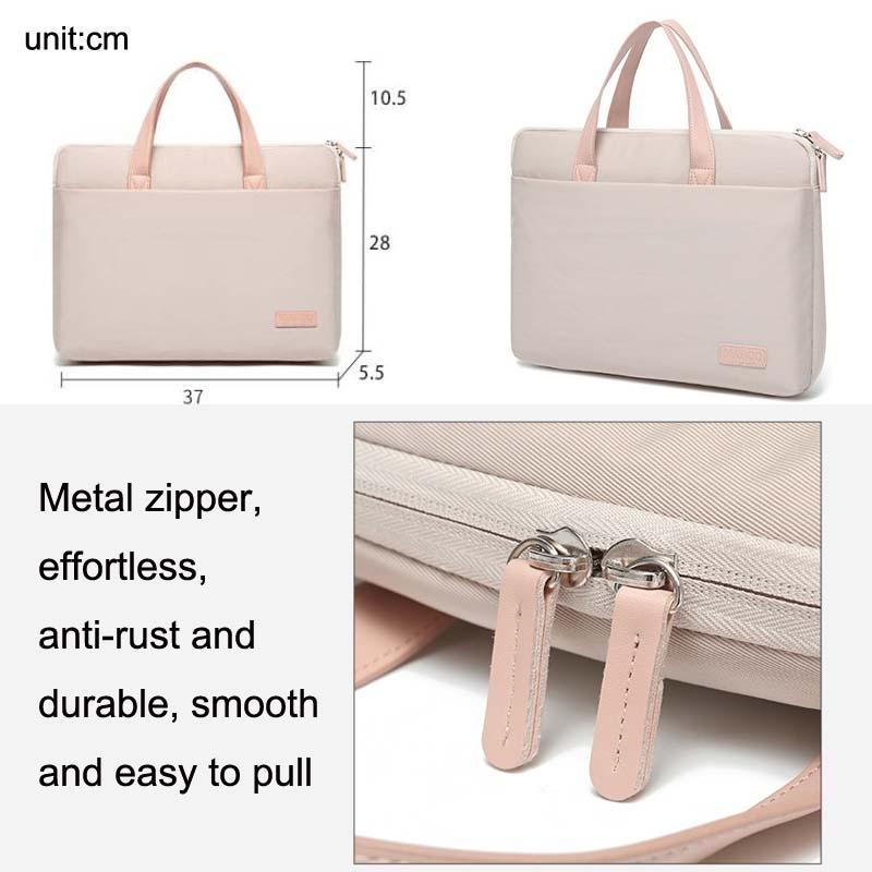 Ultra-Thin Macbook Laptop Bag With Mouse Pad - Khaki & Gray 13.3-14 Inches-1915197028791619586