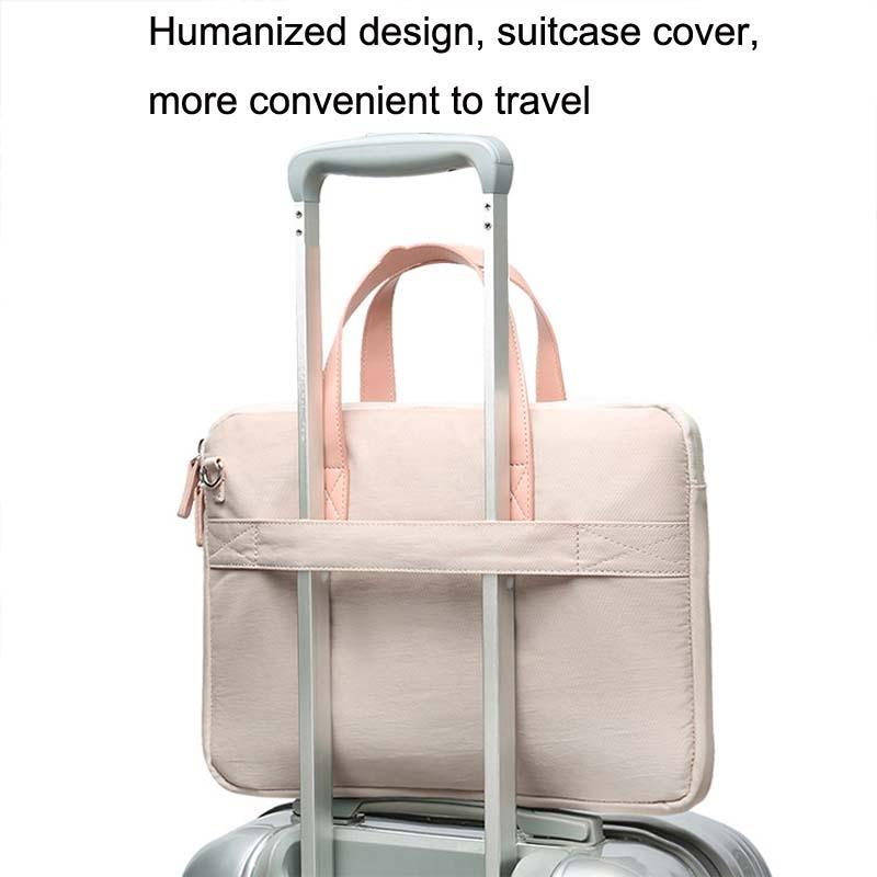 Ultra-Thin Macbook Laptop Bag With Mouse Pad - Khaki & Gray 13.3-14 Inches-1915197028791619589