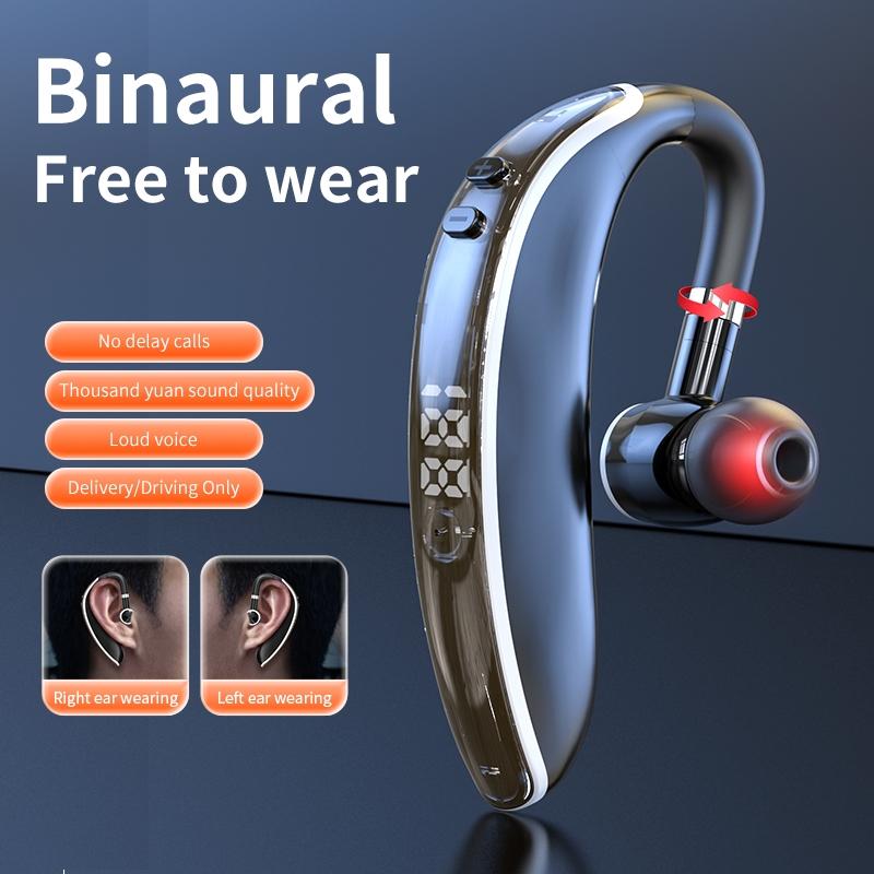 Universal Bluetooth Earphone - Single-Ear Rotating Black / White-1915196828530380802