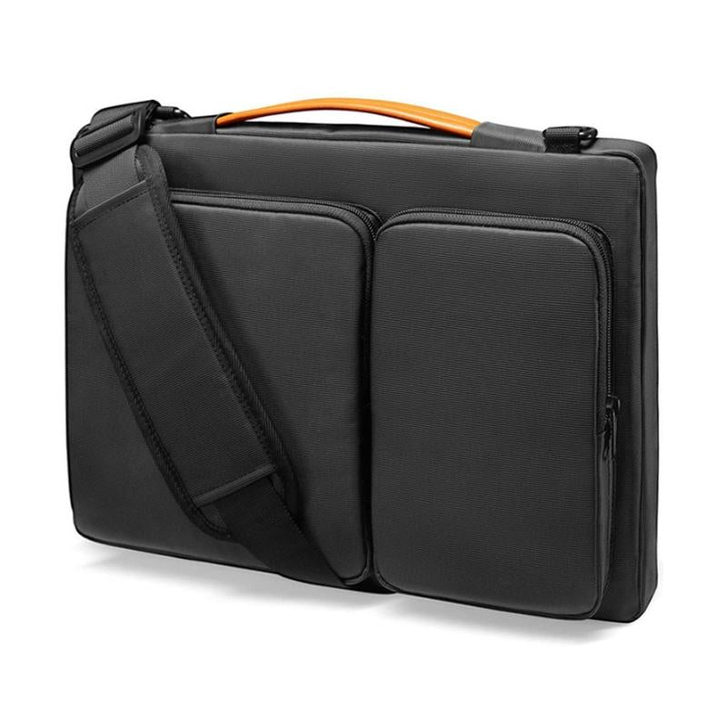 13.3-14 Inch Laptop Shoulder Bag With Messenger Style - Black-1915196826450006022