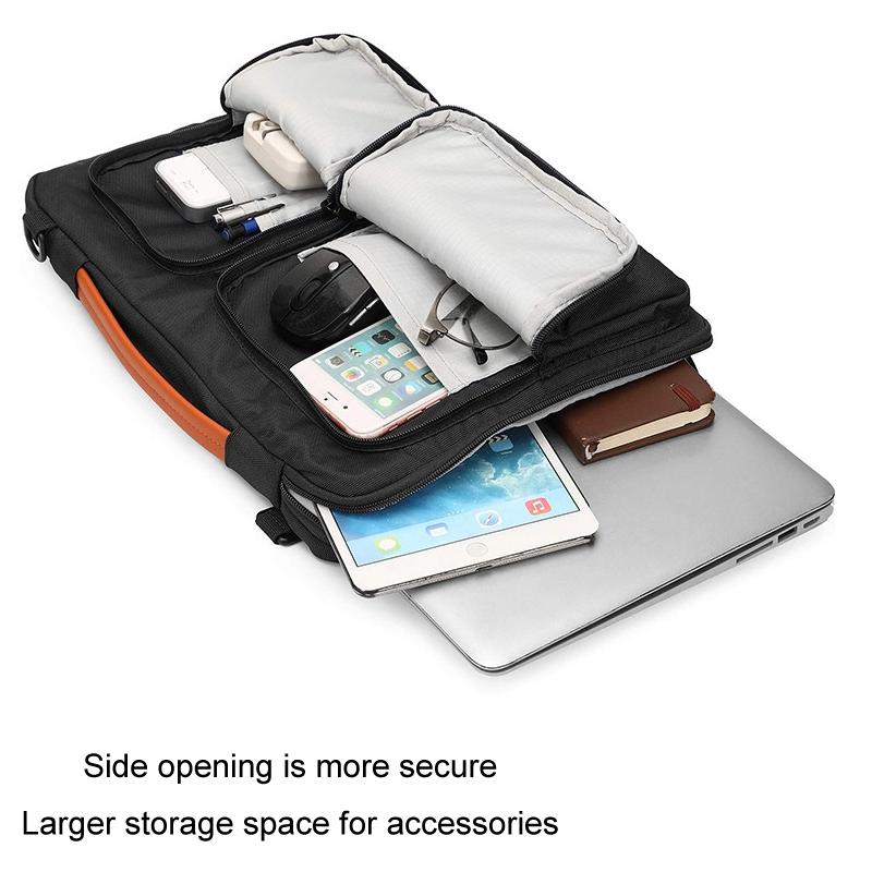 13.3-14 Inch Laptop Shoulder Bag With Messenger Style - Black-1915196826450006018