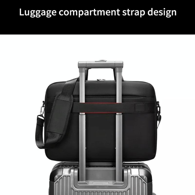 Waterproof Multifunctional Laptop Messenger Bag - Black-1915197127198380038