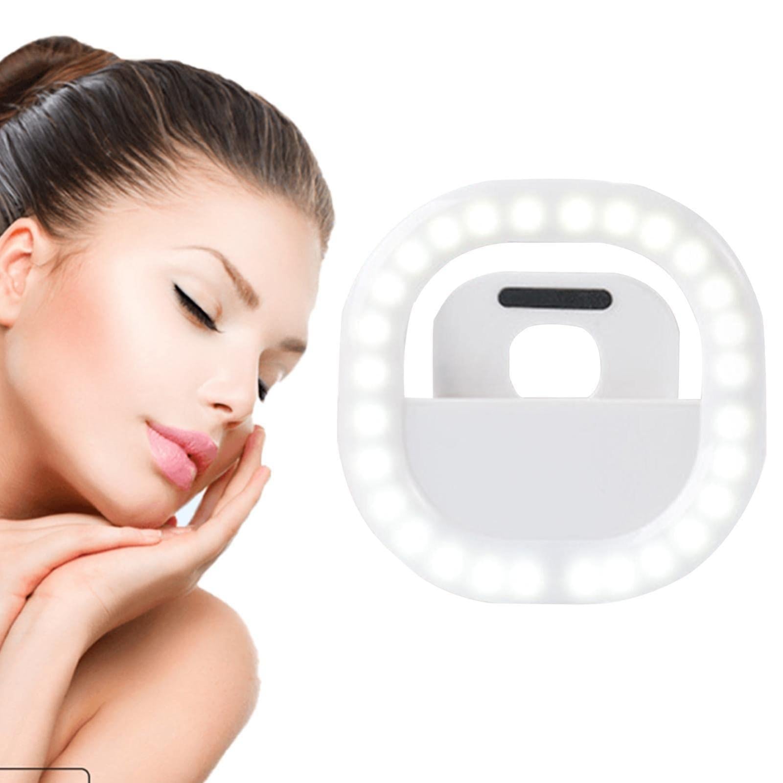 Rechargeable Clip-On Selfie Light For Mobile Phones - Blue-1915196515001962497