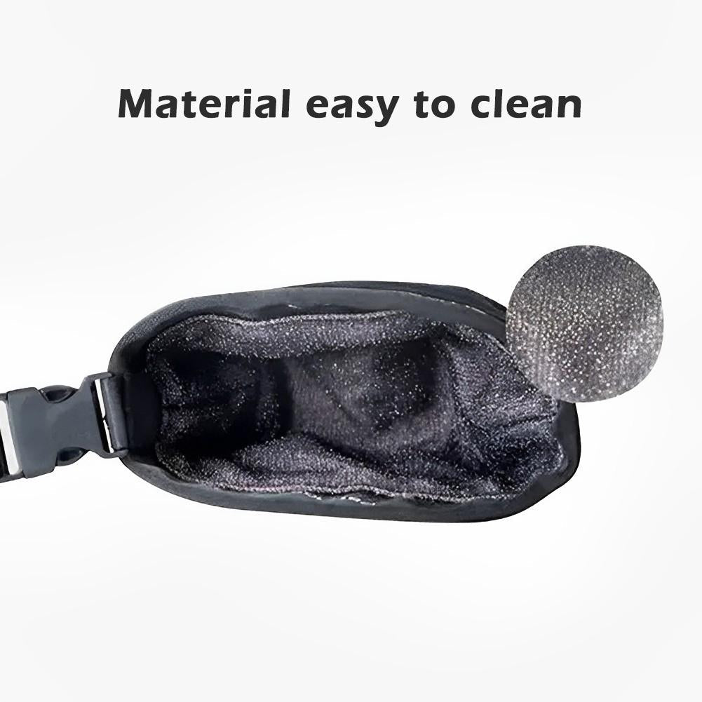 Black Portable Golf Ball Cleaning Bag - Waterproof & Removable-1915196687824064516