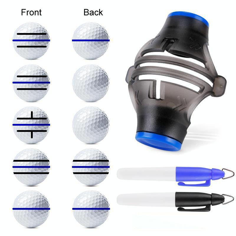 360-Degree Rotatable Golf Ball Scriber With 2 Pens - Draw Five Lines-1915196851146067972