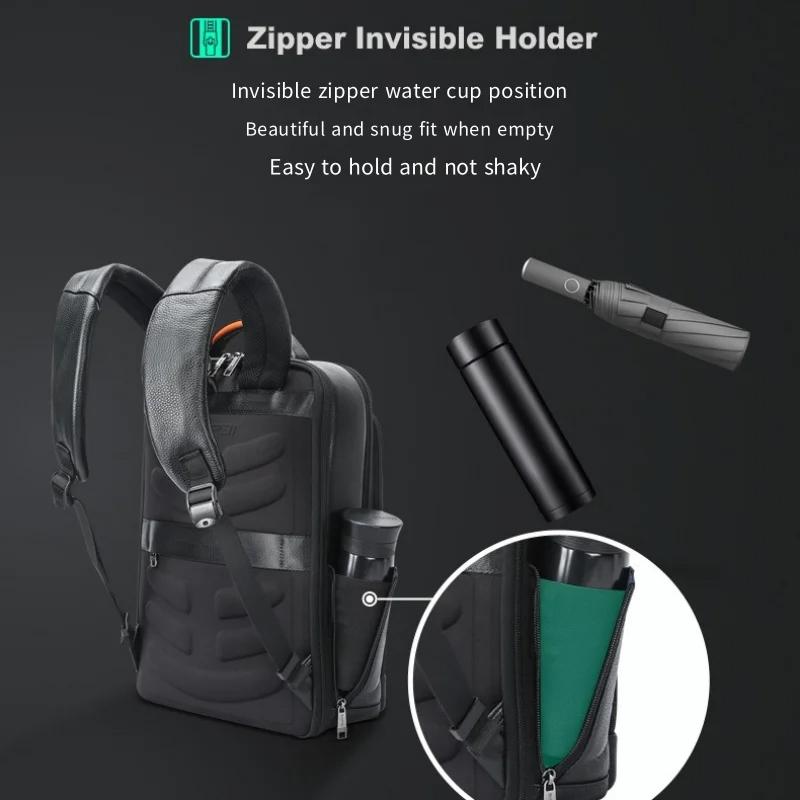 Large Capacity Cowhide Laptop Backpack With Usb & Type-C Port-1915196889955962888