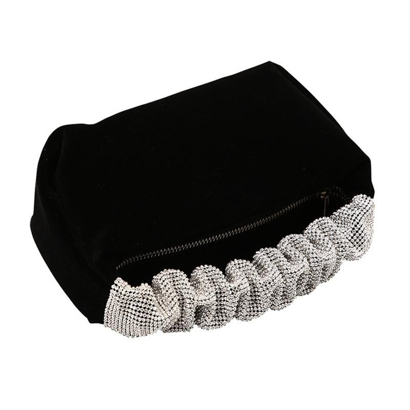 Black Evening Clutch Bag For Women - Perfect For Banquets-1915196847937425409