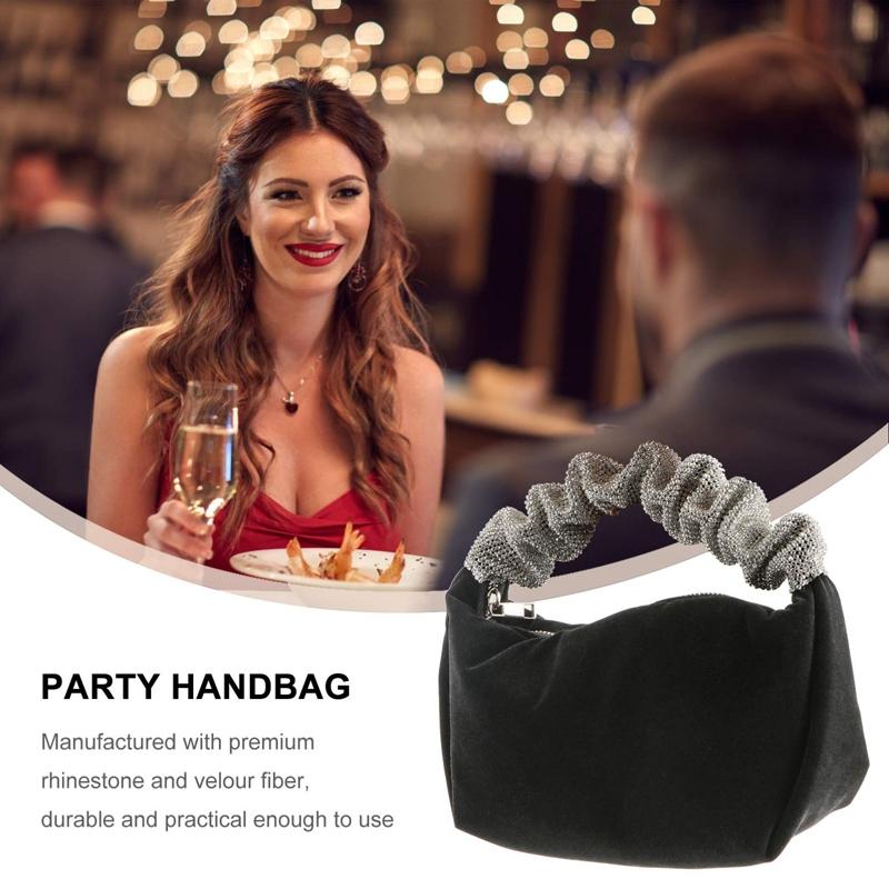 Black Evening Clutch Bag For Women - Perfect For Banquets-1915196847937425413